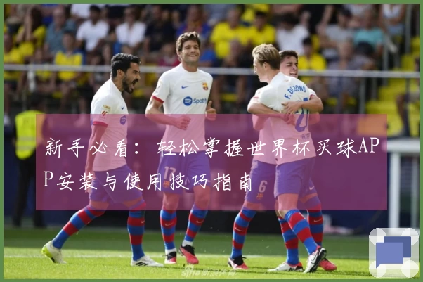 新手必看：轻松掌握世界杯买球APP安装与使用技巧指南